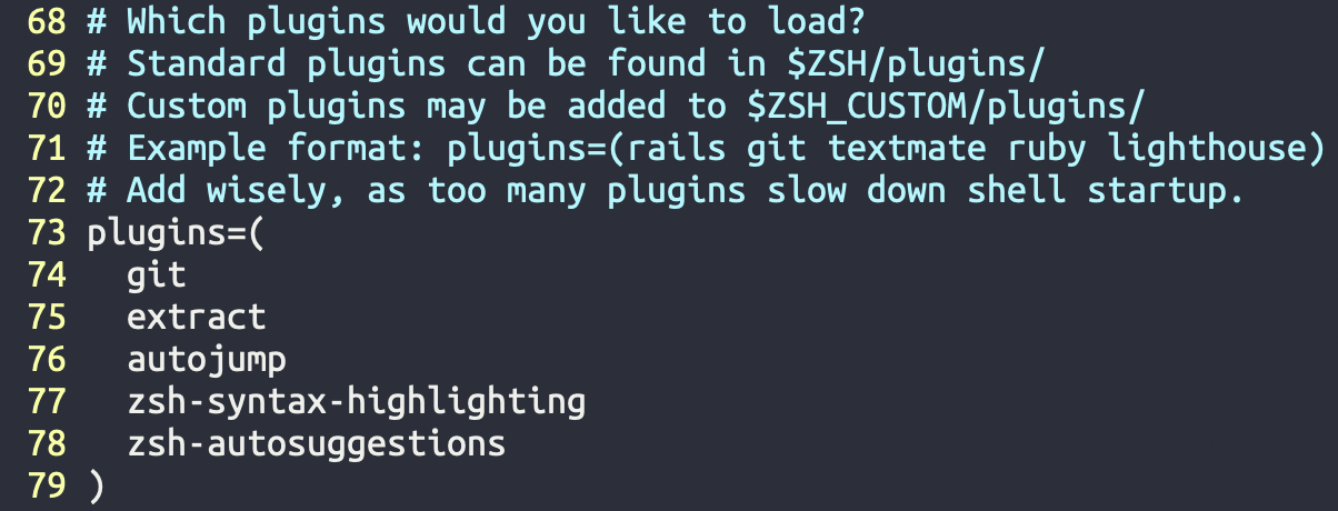 oh my zsh plugins