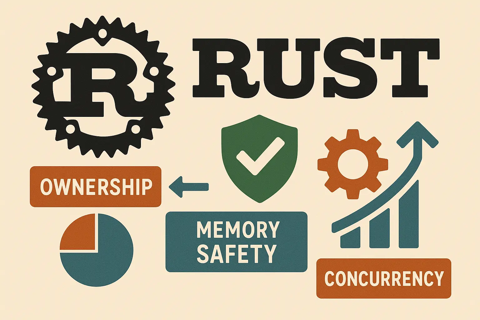 The image about rust programming language main features